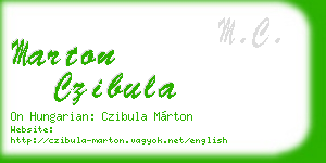 marton czibula business card