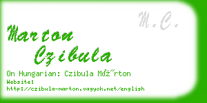 marton czibula business card